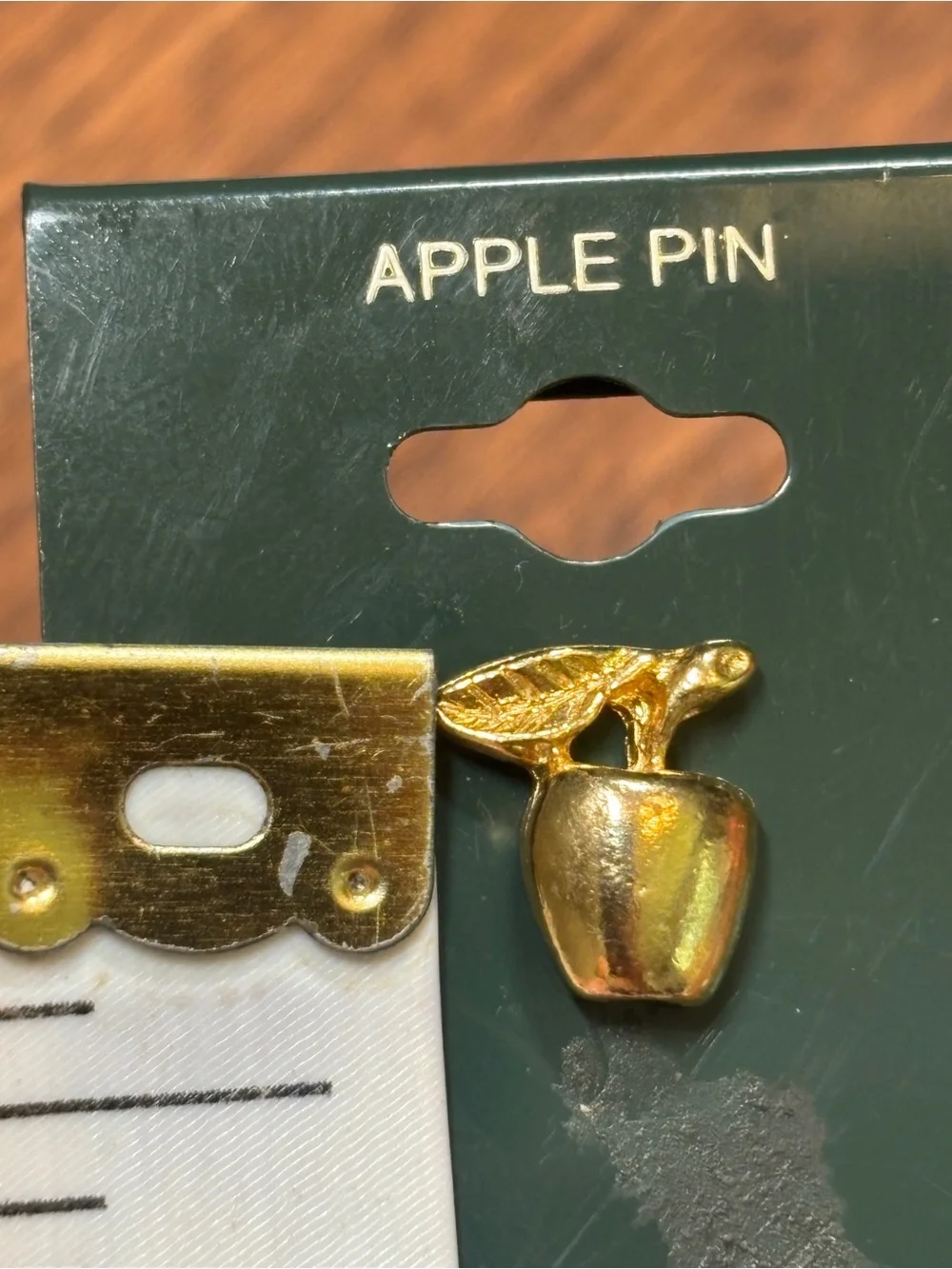 Source Unknown Gold Apple Pin